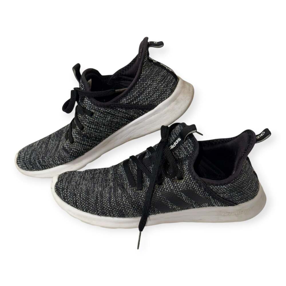 Adidas Cloudform Pure Sneakers, Womens 9, Black, White, Athleisure, Runnercore